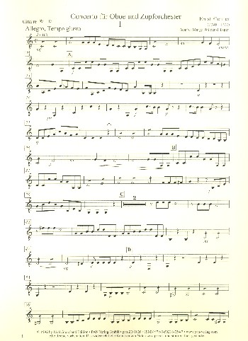 Konzert  für Oboe und Zupforchester  Gitarre