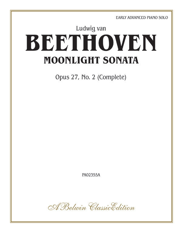 Moonlight Sonata op.27,2&nbsp;&nbsp;for piano&nbsp;&nbsp;