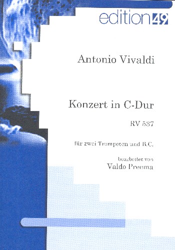 Konzert C-Dur RV537&nbsp;&nbsp;für 2 Trompeten und Bc&nbsp;&nbsp;Partitur und Stimmen (Bc ausgesetzt)