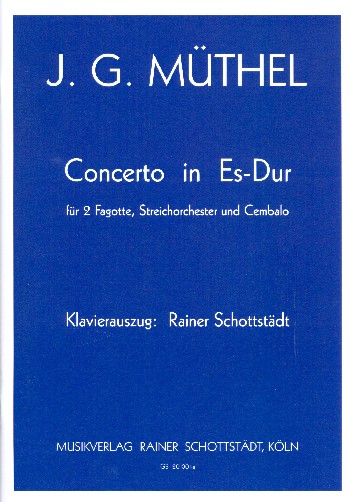 Konzert Es-Dur für 2 Fagotte, Streichorchester und Cembalo  für 2 Fagotte und Klavier  Partitur und Stimmen