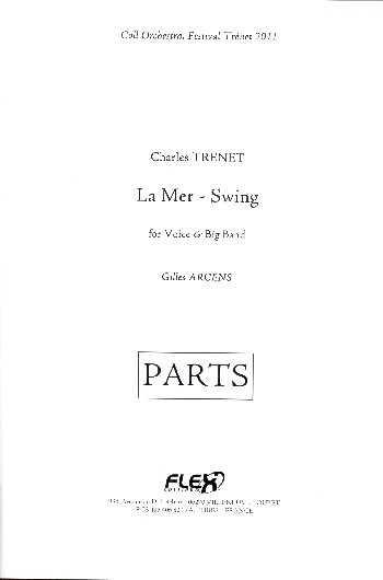La Mer  for voice and big band  score and parts