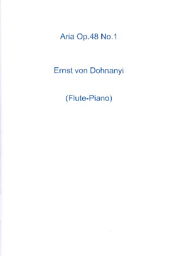 Aria op.48 no.1  for flute and piano  