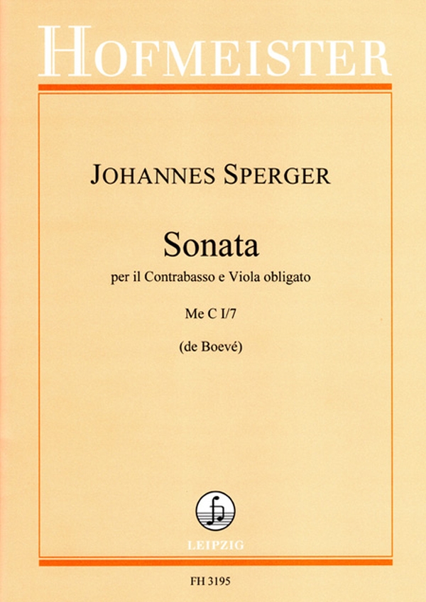 Sonata Me C I/7  für Kontrabass, Viola ad lib und Klavier  