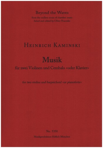 Musik  für 2 Violinen und Cembalo (Klavier)  Partitur und Stimmen
