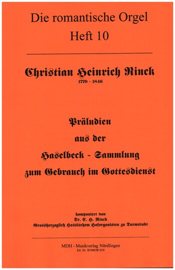 Präludien aus der Haselbeck-Sammlung zum Gebrauch im Gottesdienst  für Orgel  