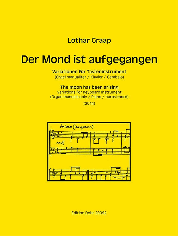 Der Mond ist aufgegangen - Variationen&nbsp;&nbsp;für Klavier (Orgel/Cembalo)&nbsp;&nbsp;