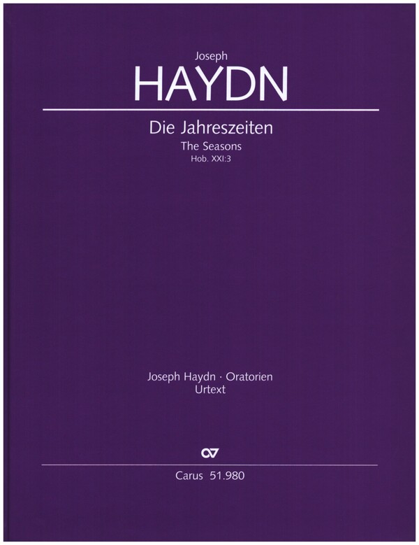 Die Jahreszeiten Hob.XXI:3 :  für Soli, gem Chor und Orchester  Partitur (gebunden)