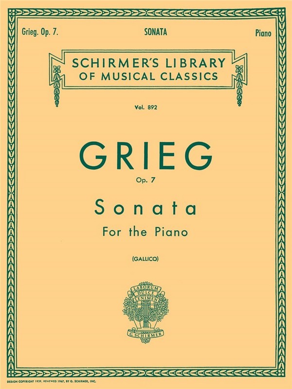 Sonata in E Minor op.7&nbsp;&nbsp;for piano&nbsp;&nbsp;