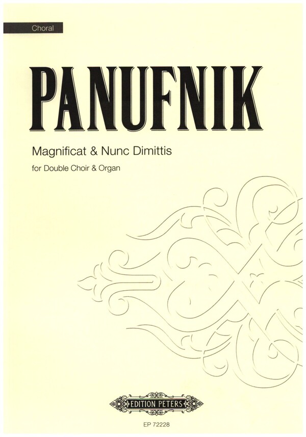 Magnificat and Nunc dimittis&nbsp;&nbsp;for double choir and organ&nbsp;&nbsp;score (la)