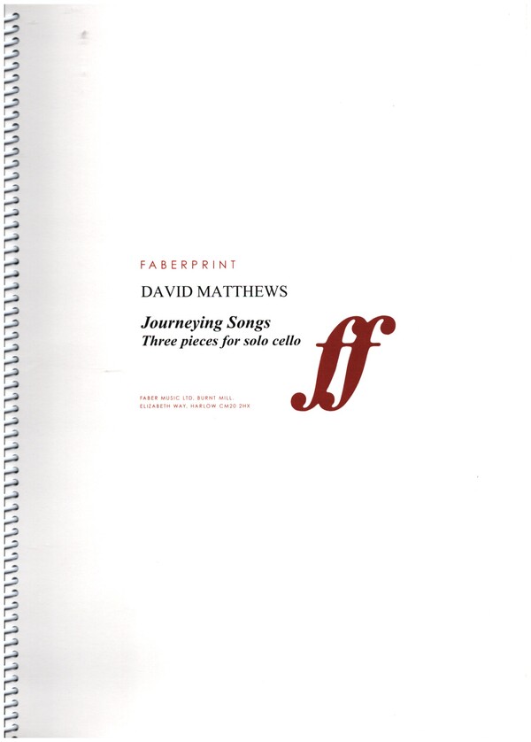 Journeying Songs  for cello solo  