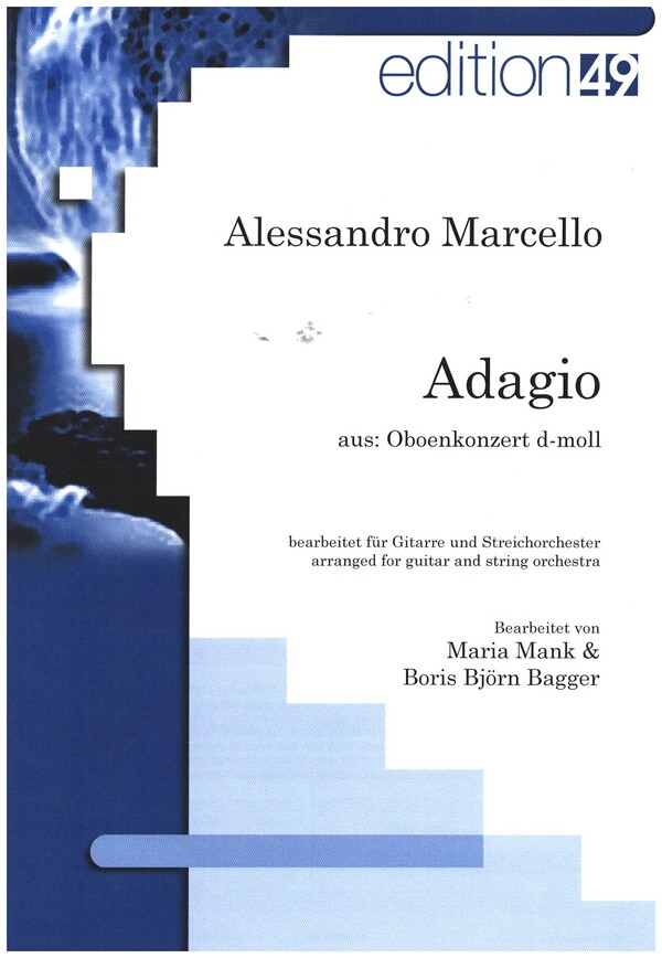 Adagio d-Moll  für Gitarre und Streichorchester  Partitur und Stimmen