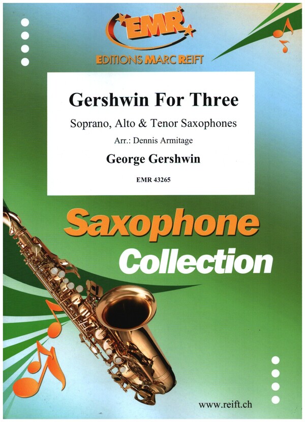 Gershwin for Three  for 3 saxophones (SAT)  score and parts