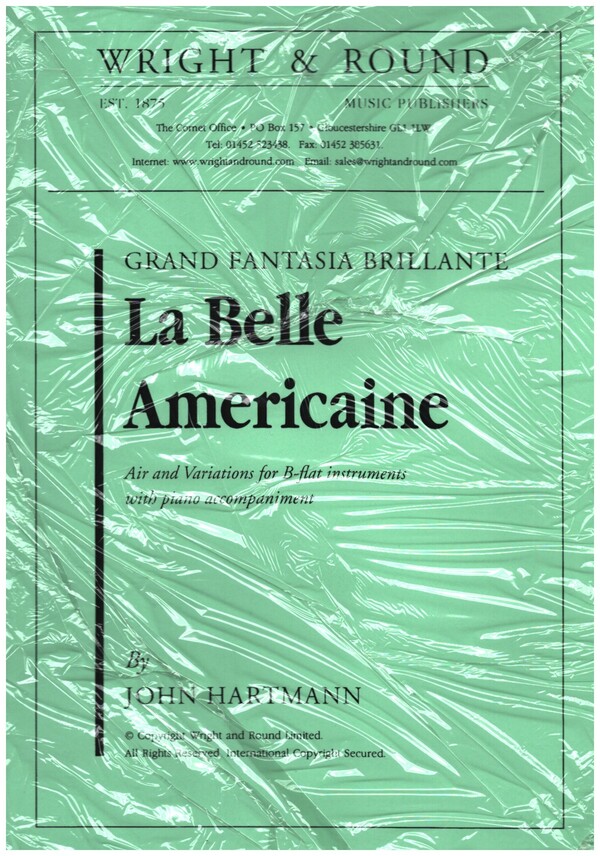La Belle Americaine&nbsp;&nbsp;for b flat instrument and piano&nbsp;&nbsp;