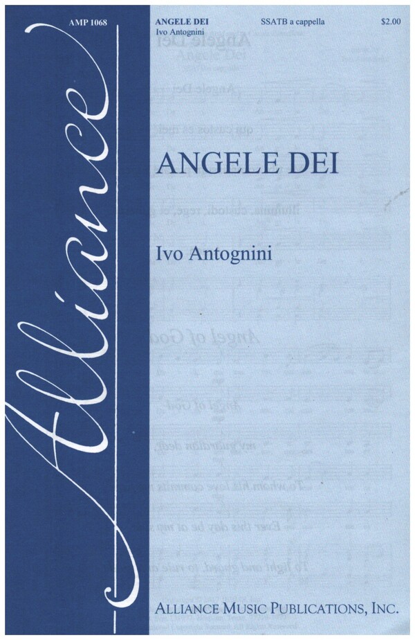 Angele Dei  for mixed chorus (SSATB) a cappella  vocal score (la)