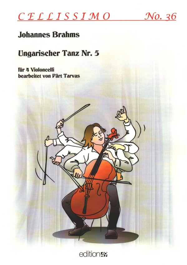 Ungarischer Tanz Nr.5&nbsp;&nbsp;für 4 Violoncelli&nbsp;&nbsp;Partitur und Stimmen