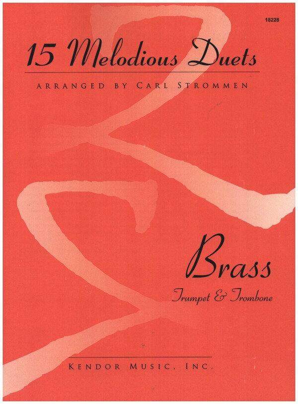 15 Melodious Duets  for trumpet and trombone  score