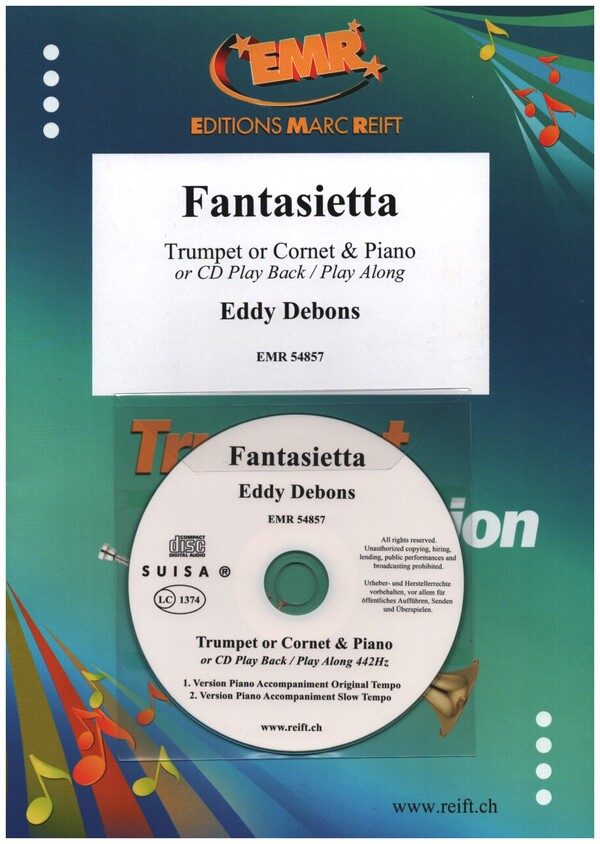Fantasietta (+CD)&nbsp;&nbsp;for trumpet or cornet and piano&nbsp;&nbsp;