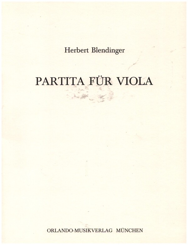 Partita op.25  für Viola  