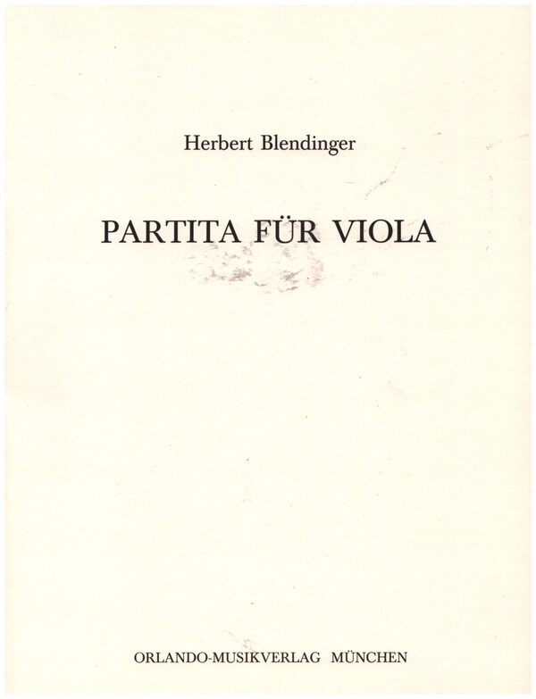 Partita op.25&nbsp;&nbsp;für Viola&nbsp;&nbsp;