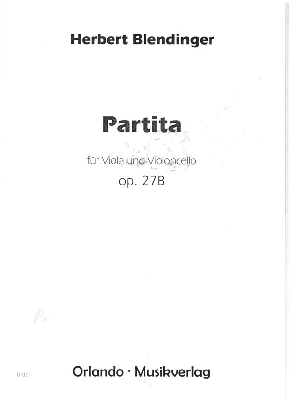 Partita op.27B  für Viola und Violoncello  2 Spielpartituren