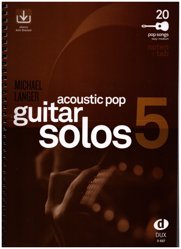 Acoustic Pop Guitar Solos vol.5 (+Online Audio)  für Gitarre/Tabulatur  