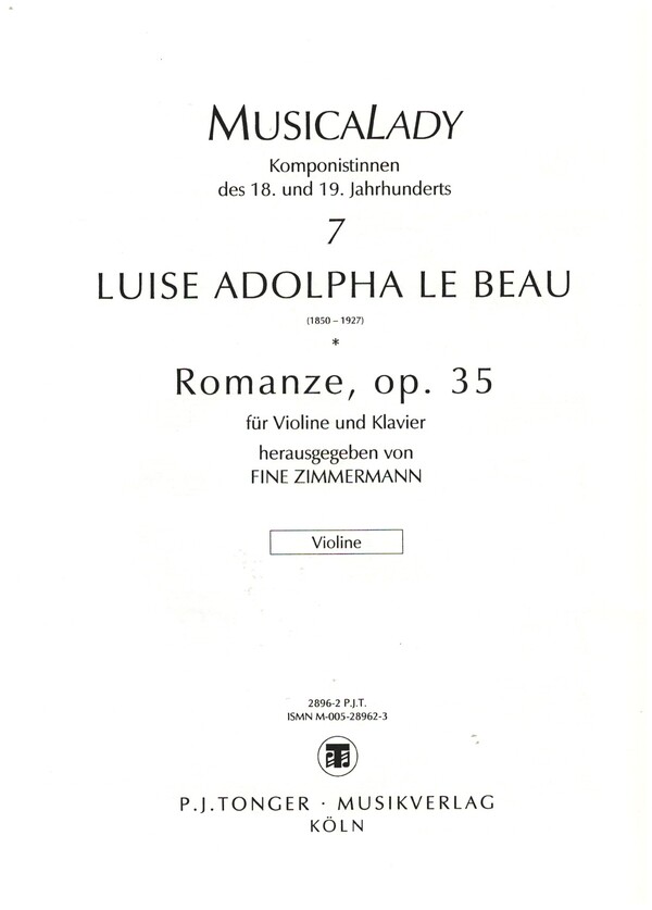Romanze op.35  für Violine und Klavier  Violine