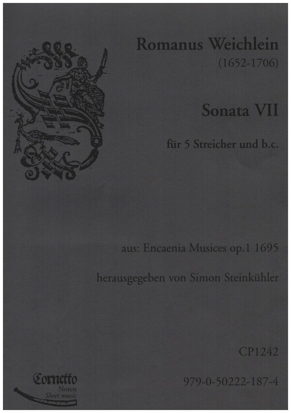 Sonate Nr.7&nbsp;&nbsp;für 2 Violinen, 2 Violen, Violone und Bc&nbsp;&nbsp;Partitur und Stimmen (Bc ausgesetzt)