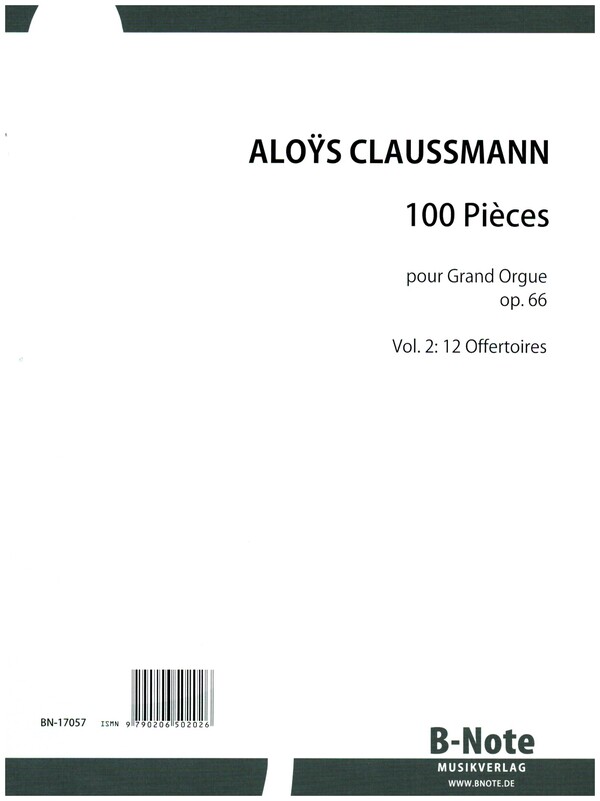 100 Pièces op.66 Band 2  für Orgel  