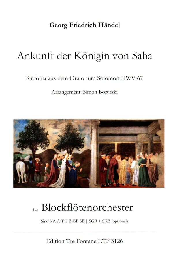 Ankunft der Königin von Saba (+CD)  für Blockflötenorchester  Partitur