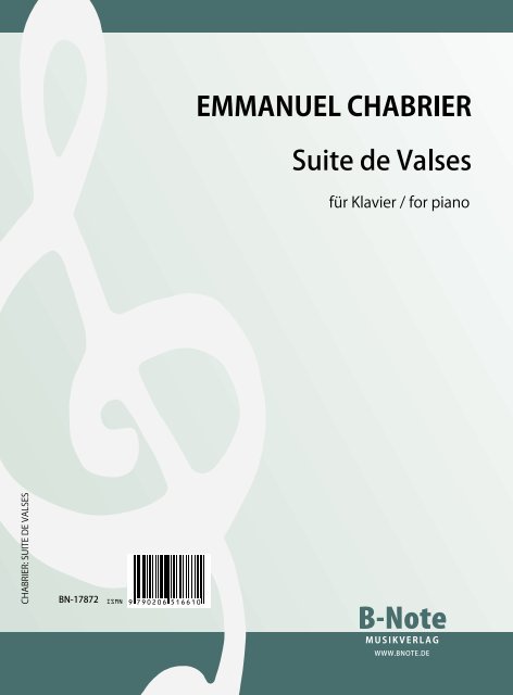 Suite de Valses  für Klavier  