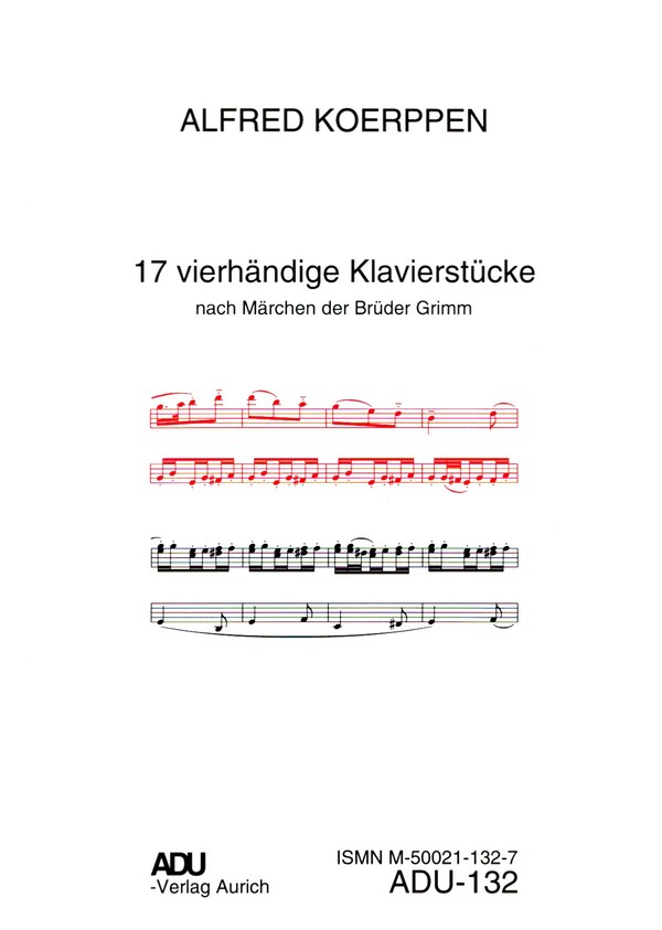 17 vierhändige Klavierstücke nach Märchen der Brüder Grimm  für Klavier zu 4 Händen  Spielpartitur