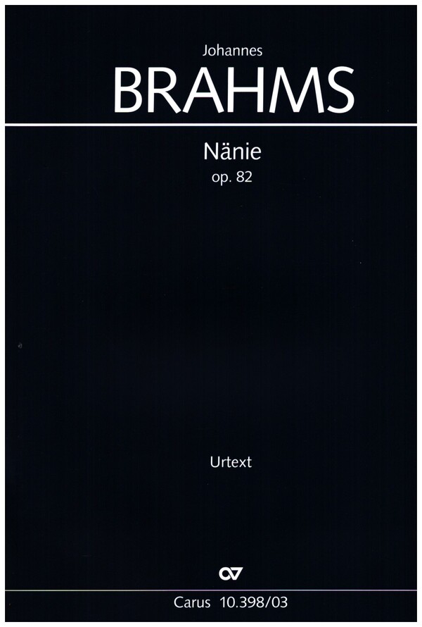 Nänie op.82&nbsp;&nbsp;für gem Chor und Orchester&nbsp;&nbsp;Klavierauszug (dt/en)