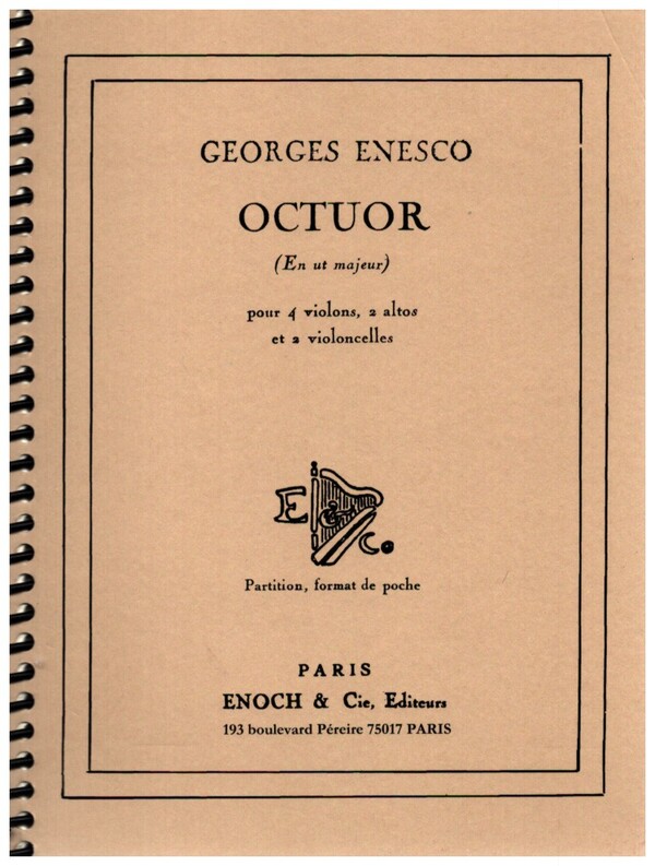 Octuor en ut majeur op.7  pour 4 violons, 2 altos et 2 violoncelles  partition de poche