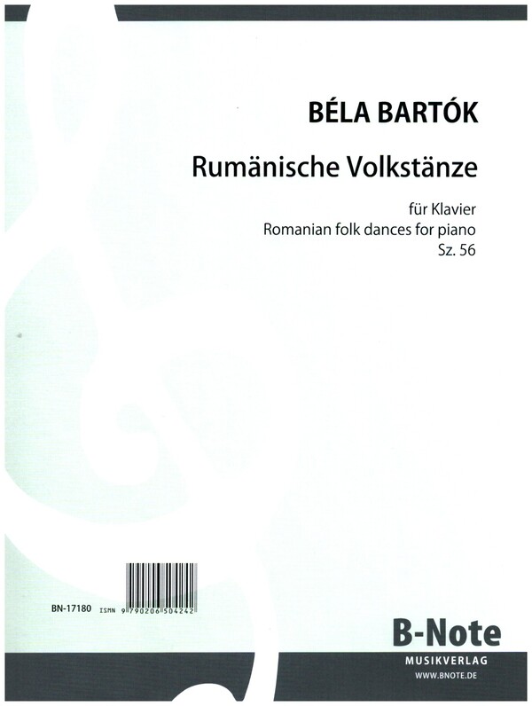 Rumänische Volkstänze&nbsp;&nbsp;für Klavier&nbsp;&nbsp;