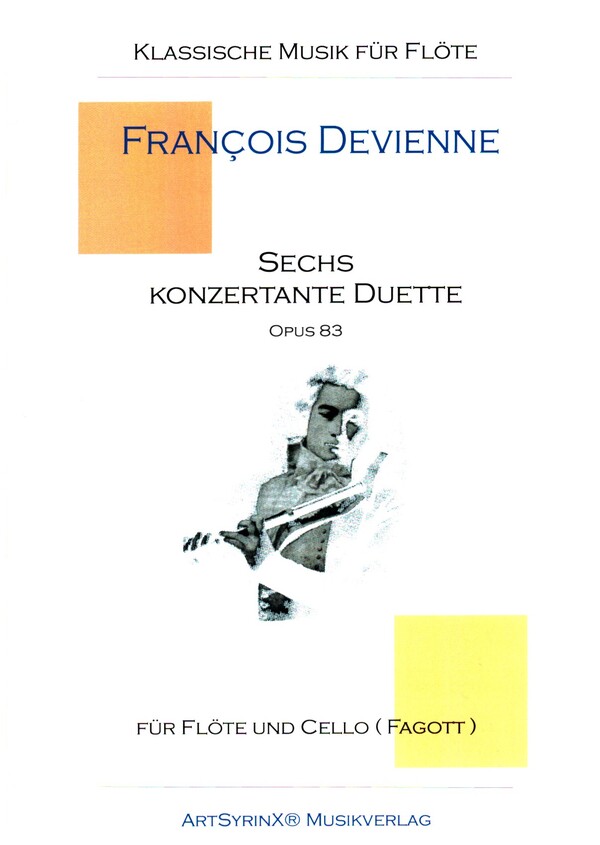 6 konzertante Duette op.83  für Flöte und Violoncello (Fagott)  Spielpartitur