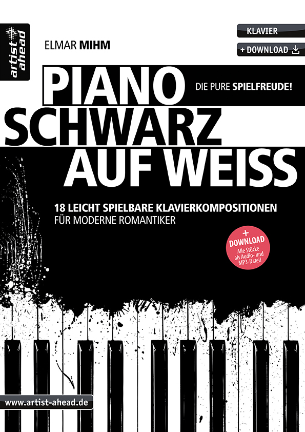 Piano schwarz auf weiss (+Online Audio)  für Klavier  