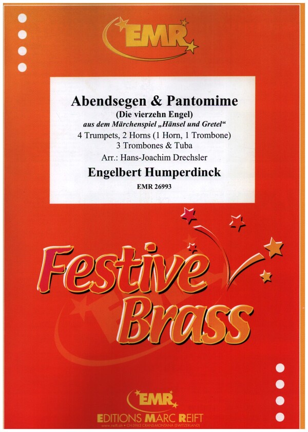 Abendsegen and Pantomime  for 4 trumpets, 2 horns (trombone), 3 trombones and tuba  score and parts