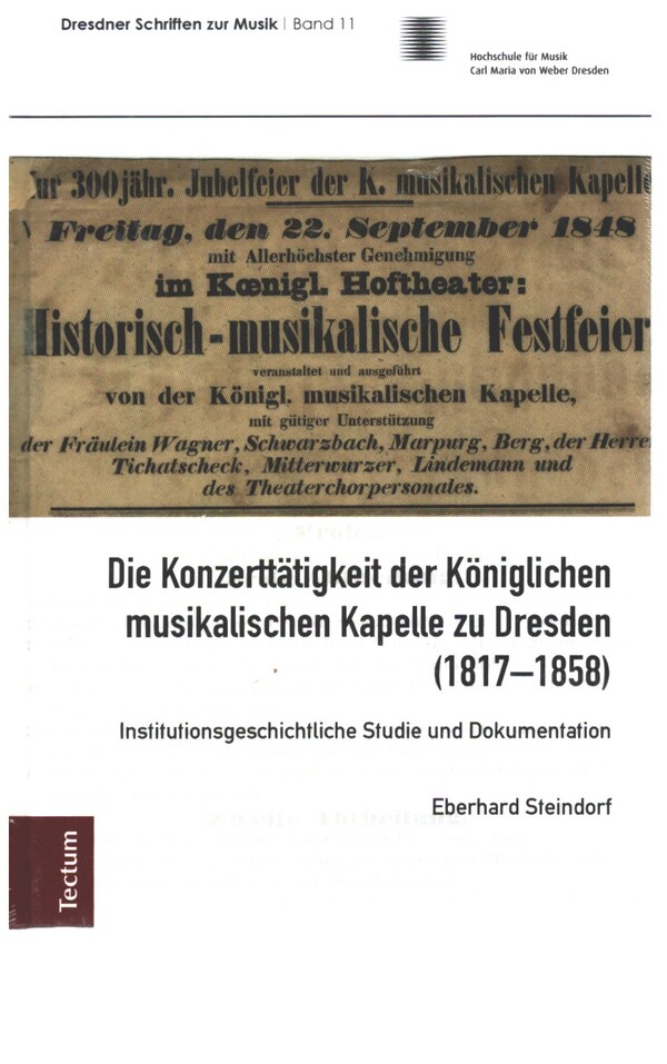 Die Konzerttätigkeit der Königlichen musikalischen Kapelle zu Dresden    Buch (gebunden)