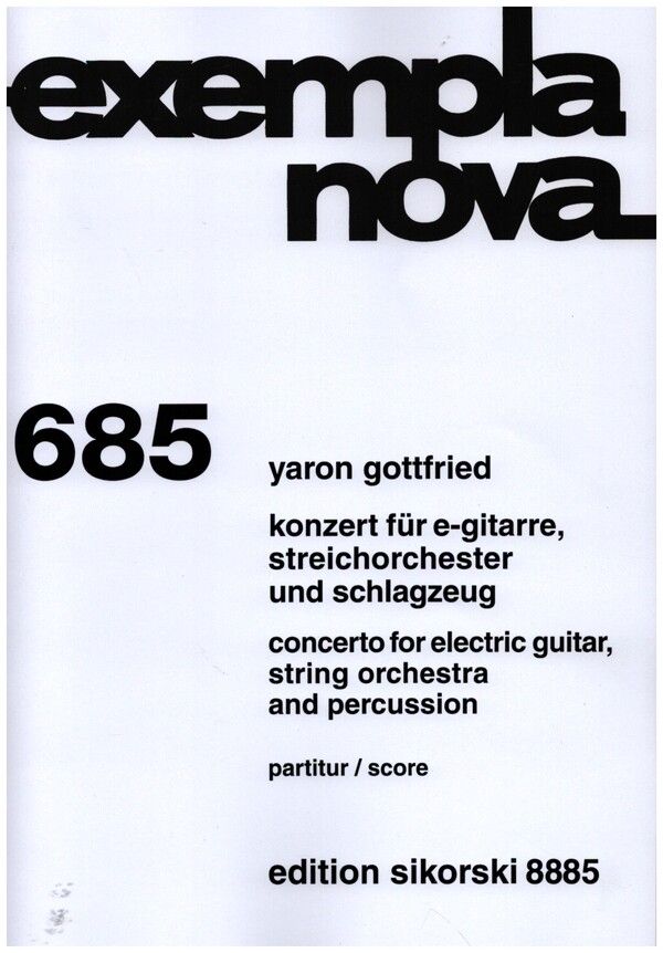 Konzert&nbsp;&nbsp;für E-Gitarre, Streichorchester und Schlagzeug&nbsp;&nbsp;Partitur