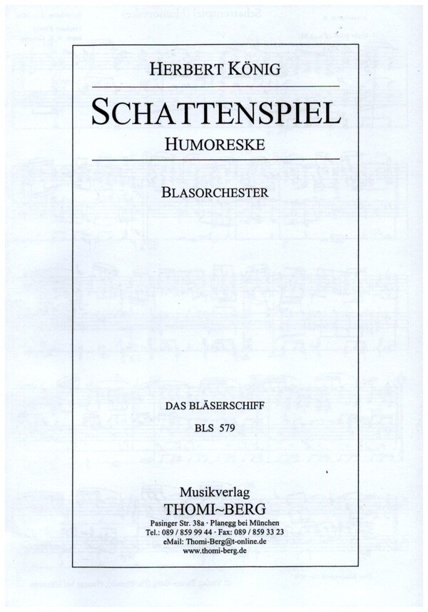 Schattenspiel - Humoreske  für Blasorchester  Direktionsstimme
