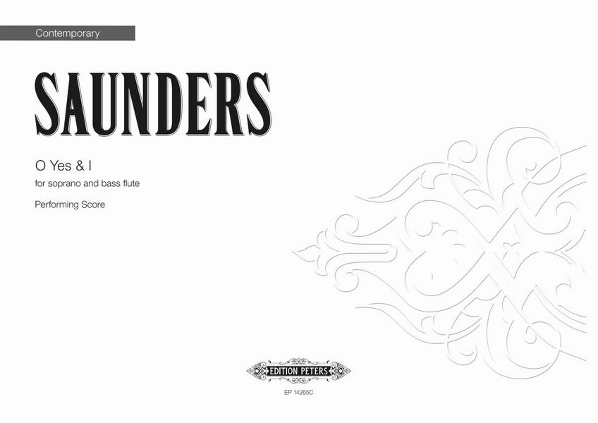 O yes & I&nbsp;&nbsp;for soprano and bass flute&nbsp;&nbsp;performing score