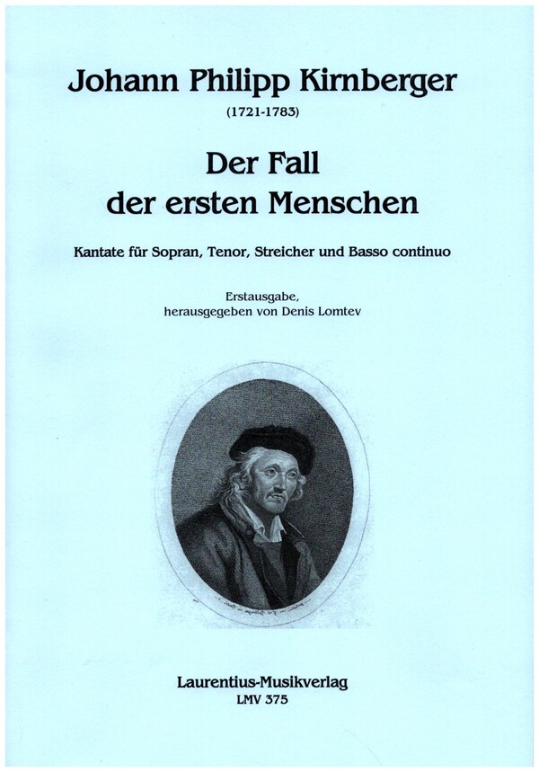 Der Fall der ersten Menschen  für Sopran, Tenor, Streicher und Bc  Partitur (Bc nicht ausgesetzt)