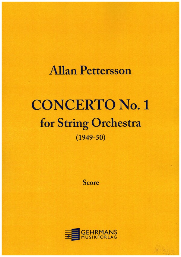 Concerto no.1  for string orchestra  score
