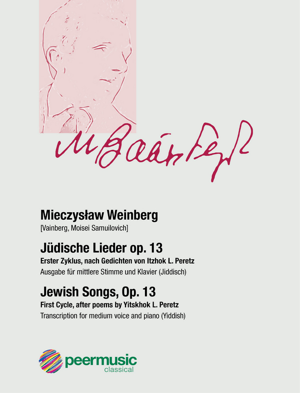 Jüdische Lieder op.13  für mittlere Stimme und Klavier (jiddisch, YIVO-transl. / russisch)  