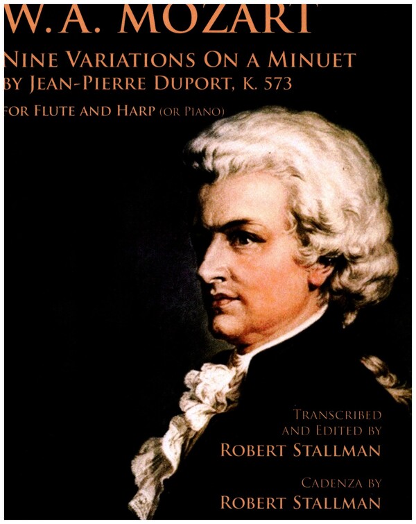 9 Variations on a Minuet KV573&nbsp;&nbsp;for flute and harp (piano)&nbsp;&nbsp;