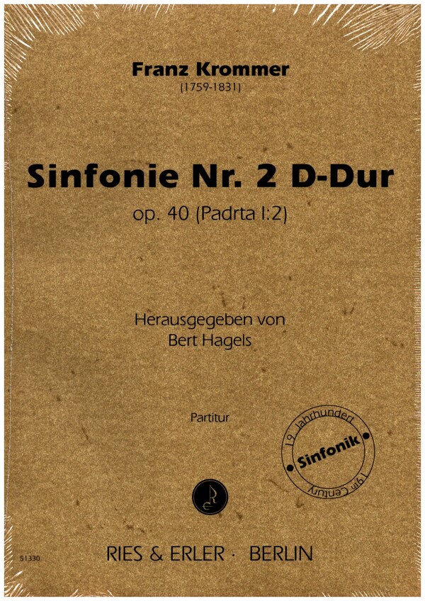 Sinfonie D-Dur Nr.2 op.40&nbsp;&nbsp;für Orchester&nbsp;&nbsp;Partitur
