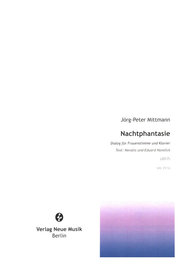Nachtphantasie (2017)  für Frauenstimme und Klavier  