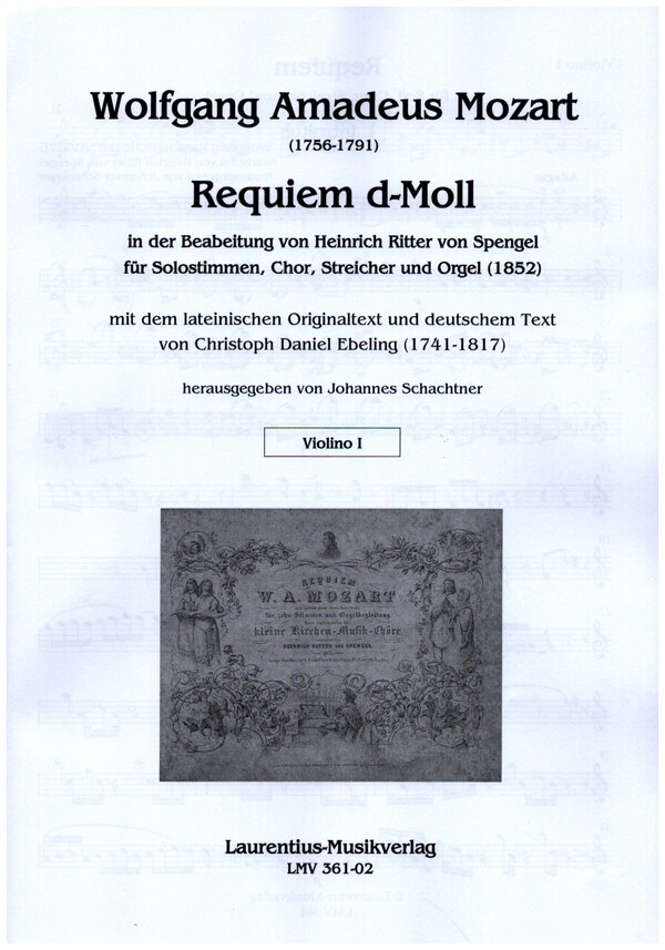 Requiem d-Moll  für Solostimme, gem Chor, Streicher und Orgel  Violine 1
