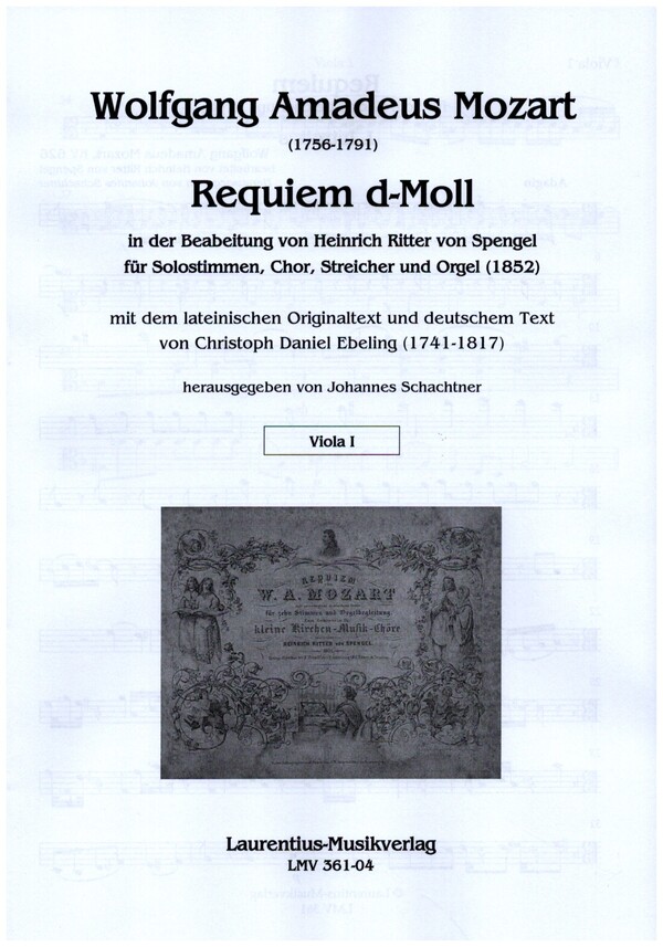 Requiem d-Moll  für Solostimme, gem Chor, Streicher und Orgel  Viola 1