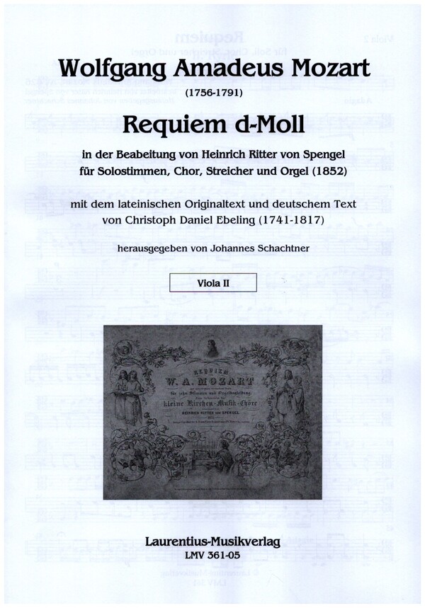 Requiem d-Moll  für Solostimme, gem Chor, Streicher und Orgel  Viola 2